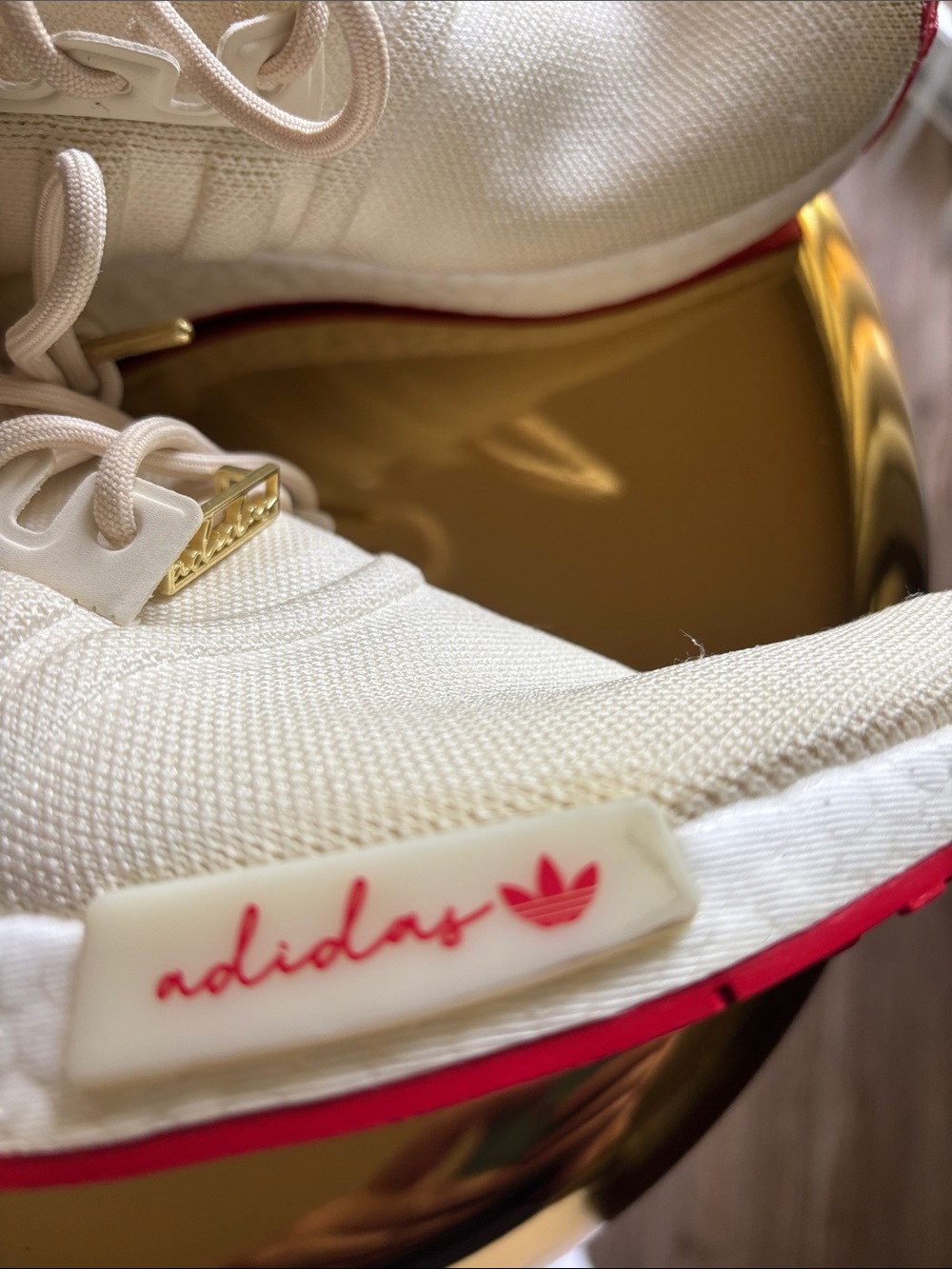 Adidas Valentine’s ❤️ Cream and Red NMD_R1 Sneakers - Picture 10 of 15